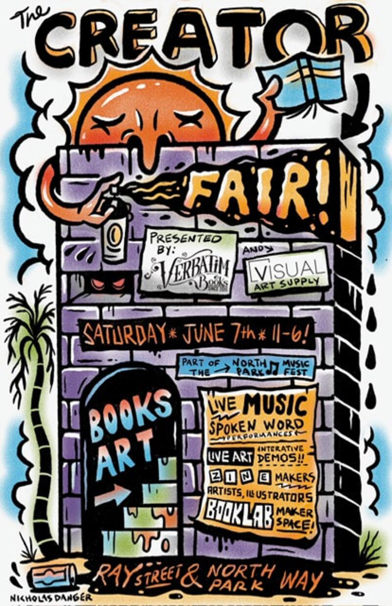 Creator Fair flyer presented by VISUAL art supply and Verbatim Books