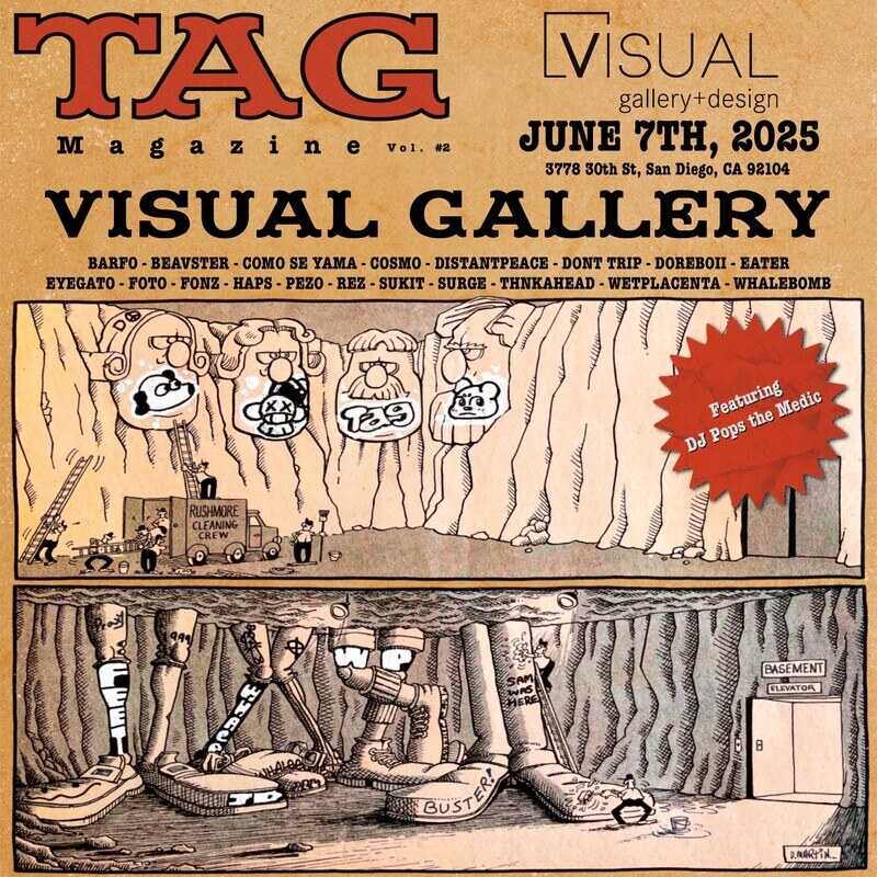 TAG Magazine group exhibition flyer at VISUAL gallery