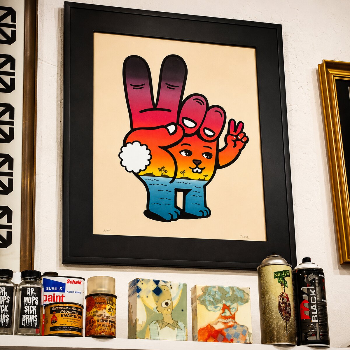A framed urban contemporary print at VISUAL gallery
